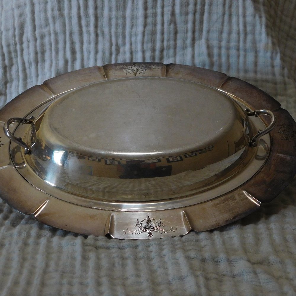 3 Piece Silver and Glass Set